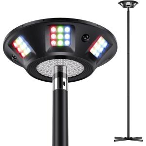 imageGovee Outdoor Lamp Post Lights 2000LM High White Brightness with 6 Zones RGBIC Lighting Effect for Outdoor Decor Double Sensor Integrated IP66 Waterproof Work with Alexa Google Assistant Matter