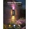 imageGovee Outdoor UpDown Wall Light 2 Pack 1200LM RGBICWW Smart Porch Lights Outdoor with 64 Scene Modes IP66 Waterproof Wall Sconce for Outdoor Decor Works with Alexa Google Assistant and Matter2