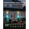 imageGovee Outdoor UpDown Wall Light 2 Pack 1200LM RGBICWW Smart Porch Lights Outdoor with 64 Scene Modes IP66 Waterproof Wall Sconce for Outdoor Decor Works with Alexa Google Assistant and Matter2