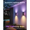 imageGovee Outdoor UpDown Wall Light 2 Pack 1200LM RGBICWW Smart Porch Lights Outdoor with 64 Scene Modes IP66 Waterproof Wall Sconce for Outdoor Decor Works with Alexa Google Assistant and Matter2