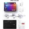 imageGovee RGBIC String Downlights Smart LED String Lights Works with Alexa Color Changing Indoor Wall Light Fixture for Party Music Sync 98ft with 15 LEDs WhiteWhite