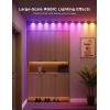 imageGovee RGBIC String Downlights Smart LED String Lights Works with Alexa Color Changing Indoor Wall Light Fixture for Party Music Sync 98ft with 15 LEDs WhiteWhite
