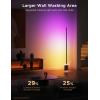 imageGovee Floor Lamp Pro RGBICWW LED Lamp with Bluetooth Speaker and White Noise 2100 Lumens Standing Lamp Works with Matter 16 Million Colors Music Sync Floor Lamp for Bedroom Living RoomBlack