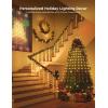 imageGovee Christmas Tree Lights Smart RGBIC 480 LEDs Christmas Lights Outdoor 66ft  24 String Lights for Holiday Decor IP65 Waterproof Music Sync Voice Control 60 Scene Modes Green Wire