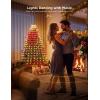 imageGovee Christmas Tree Lights Smart RGBIC 480 LEDs Christmas Lights Outdoor 66ft  24 String Lights for Holiday Decor IP65 Waterproof Music Sync Voice Control 60 Scene Modes Green Wire