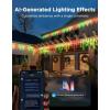 imageGovee Icicle Lights Smart RGBIC Christmas Lights for Outside 33ft with 400 LEDs Icicle Christmas Light Outdoor IP67 Waterproof Music Sync Voice Control 78 Scene Modes for Holiday Decor33ft