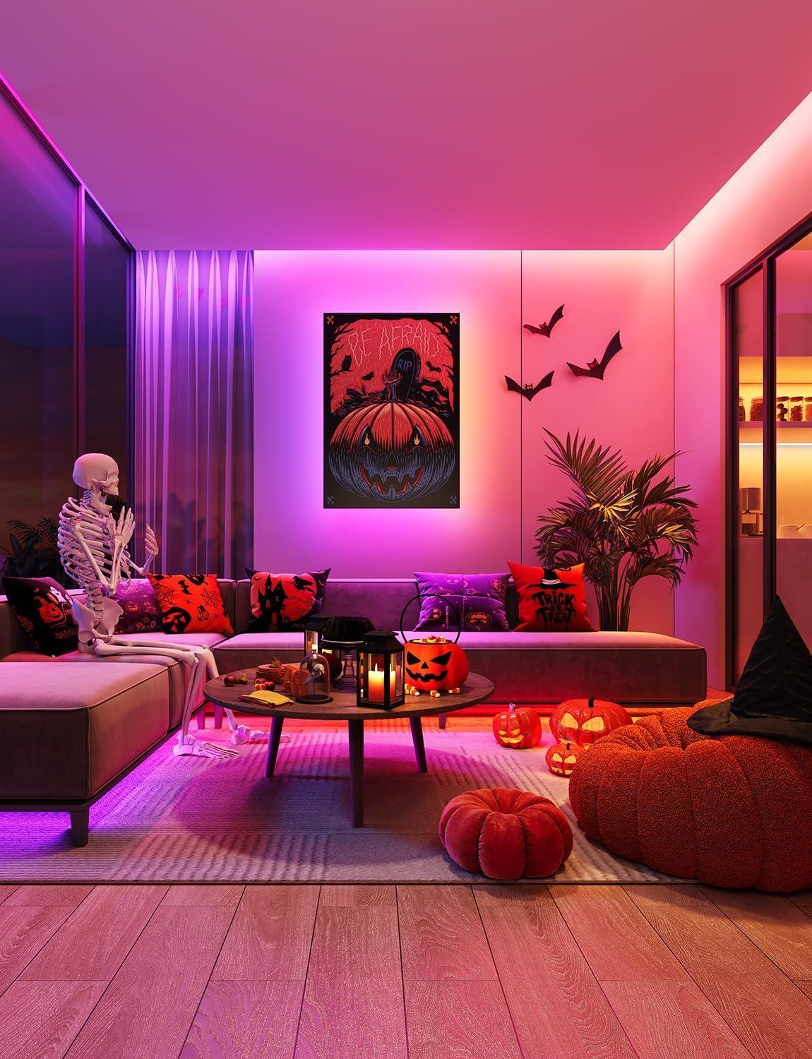 imageGovee 656 feet RGBIC LED Strip Lights for Bedroom Smart Strip Lights Alexa Compatible Color Changing LED Lights Home Decor 2 Rolls of 328 feet164ft