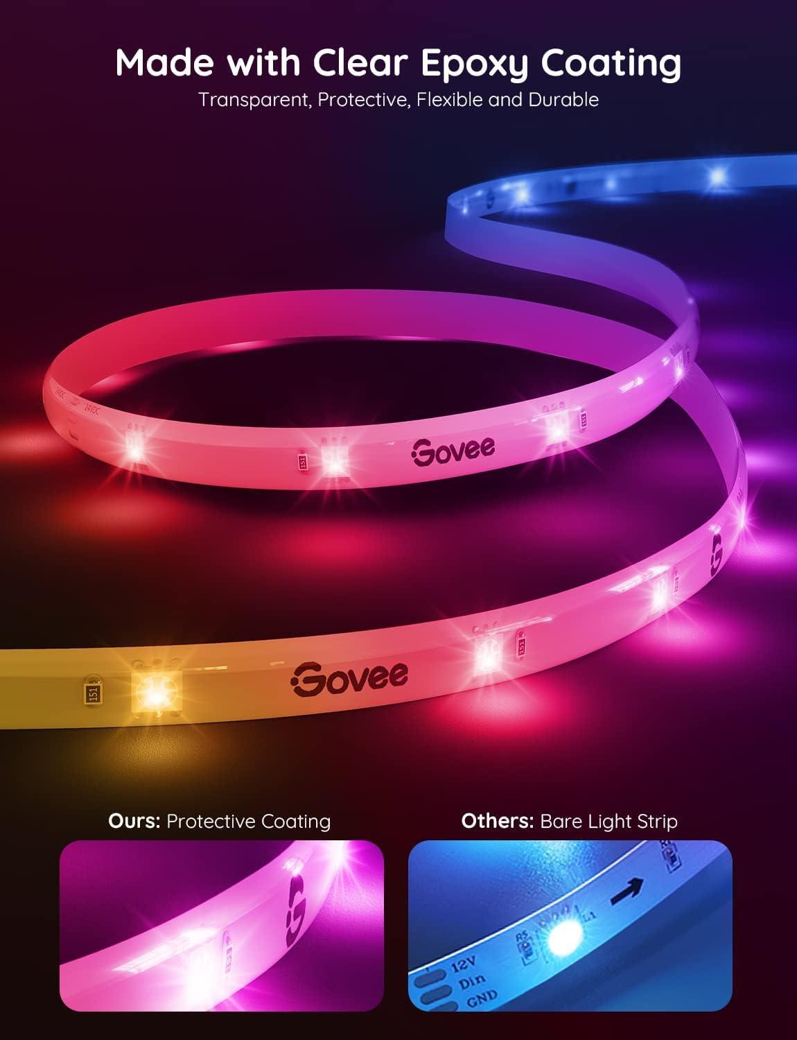 imageGovee 656 feet RGBIC LED Strip Lights for Bedroom Smart Strip Lights Alexa Compatible Color Changing LED Lights Home Decor 2 Rolls of 328 feet164ft