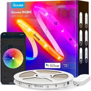 imageGovee 656 feet RGBIC LED Strip Lights for Bedroom Smart Strip Lights Alexa Compatible Color Changing LED Lights Home Decor 2 Rolls of 328 feet328ft