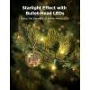 imageGovee Christmas Sparkle String Lights 66ft RGBWIC String Lights with 250 BulletHead LEDs AppControlled 140 Scene Modes Shape Mapping Music Sync Works with Alexa Indoor Holiday Decorations99ft