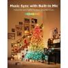imageGovee Christmas Sparkle String Lights 66ft RGBWIC String Lights with 250 BulletHead LEDs AppControlled 140 Scene Modes Shape Mapping Music Sync Works with Alexa Indoor Holiday Decorations66ft