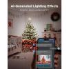 imageGovee Christmas Sparkle String Lights 66ft RGBWIC String Lights with 250 BulletHead LEDs AppControlled 140 Scene Modes Shape Mapping Music Sync Works with Alexa Indoor Holiday Decorations66ft