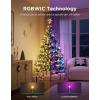 imageGovee Christmas Sparkle String Lights 66ft RGBWIC String Lights with 250 BulletHead LEDs AppControlled 140 Scene Modes Shape Mapping Music Sync Works with Alexa Indoor Holiday Decorations66ft