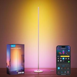 imageGovee RGBIC Floor Lamp Basic LED Corner Lamp Works with Alexa Smart Modern Floor Lamp with Music Sync and 16 Million DIY Colors Color Changing Standing Lamp for Bedroom Living Room BlueChampagne