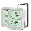 imageGovee Digital Hygrometer Indoor Thermometer Room H5075 Bluetooth Temperature Humidity Meter with 164ft Remote App Control Notification Alerts 2 Years Data Storage Export for Bedroom Wine CellarGrey