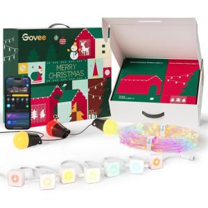 imageGovee Christmas Lights Set 100ft Permanent Outdoor Lights 96ft String Lights4966ft Curtain Light for Halloween and Christmas Decorations Works with Alexa Google Assistant IP65 Waterproof