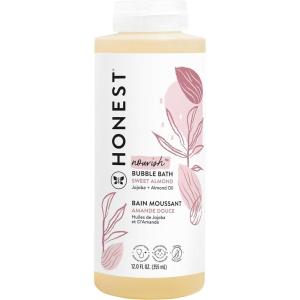 imageThe Honest Company Foaming Bubble Bath  Gentle for Baby  Naturally Derived Tearfree Hypoallergenic  Fragrance Free Sensitive 12 fl ozSweet Almond Nourish