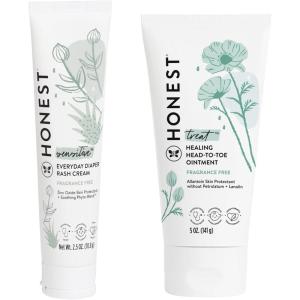 imageThe Honest Company Head to Toe MultiPurpose Healing Ointment  Diaper Rash Cream Bundle  Hypoallergenic  Cruelty Free  5 oz 25 oz