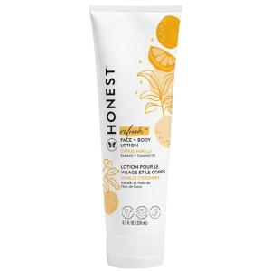 imageThe Honest Company Hydrating Face  Body Lotion  Fast Absorbing Naturally Derived Hypoallergenic  Fragrance Free Sensitive 85 fl ozCitrus Vanilla Refresh