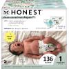 imageThe Honest Company Clean Conscious Diapers  PlantBased Sustainable  Limited Edition Prints  Club Box Size 6 35 lbs 40 CountAbove It All  Barnyard Babies