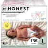 imageThe Honest Company Clean Conscious Diapers  PlantBased Sustainable  Limited Edition Prints  Club Box Size 6 35 lbs 40 CountRose Blossom  Tutu Cute