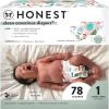 imageThe Honest Company Clean Conscious Diapers  PlantBased Sustainable  Winter 24 Limited Edition Prints  Club Box Size 3 1628 lbs 62 CountSize 1 78 Count