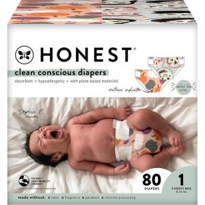 imageThe Honest Company Clean Conscious Diapers  PlantBased Sustainable  Fall 23 Limited Edition Prints  Club Box Size 1 814 lbs 80 CountLa Catrina X Lil Libros  Patch U Later