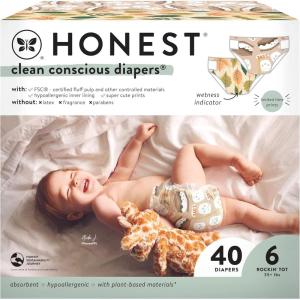 imageThe Honest Company Clean Conscious Diapers  PlantBased Sustainable  Fall 24 Limited Edition Prints  Club Box Size 3 1628 lbs 62 CountSize 6 40 Count