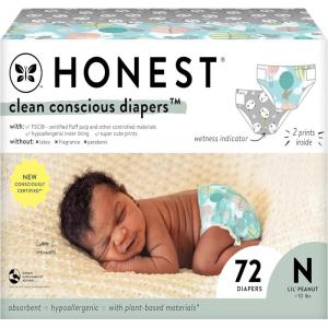 imageThe Honest Company Clean Conscious Diapers  PlantBased Sustainable  Limited Edition Prints  Club Box Size 6 35 lbs 40 CountAbove It All  Pandas