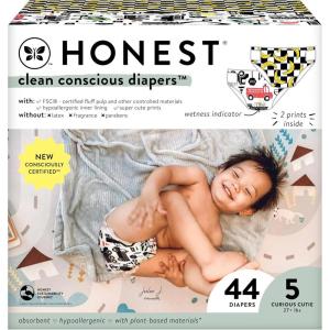 imageThe Honest Company Clean Conscious Diapers  PlantBased Sustainable  Limited Edition Prints  Club Box Size 6 35 lbs 40 CountBig Trucks  So Bananas