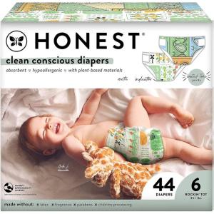 imageThe Honest Company Clean Conscious Diapers  PlantBased Sustainable  Limited Edition Prints  Club Box Size 6 35 lbs 40 CountColor Me Paisley  Grow Together