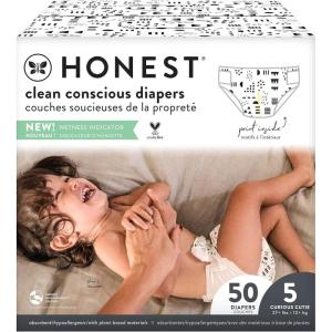 imageThe Honest Company Clean Conscious Diapers  PlantBased Sustainable  Limited Edition Prints  Club Box Size 6 35 lbs 40 CountPattern Play