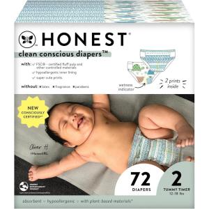 imageThe Honest Company Clean Conscious Diapers  PlantBased Sustainable  Limited Edition Prints  Club Box Size 6 35 lbs 40 CountTurtle Time  Dots  Dashes