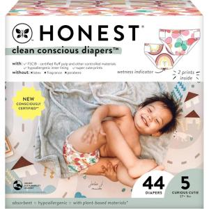 imageThe Honest Company Clean Conscious Diapers  PlantBased Sustainable  Limited Edition Prints  Club Box Size 6 35 lbs 40 CountWingin It  Catching Rainbows