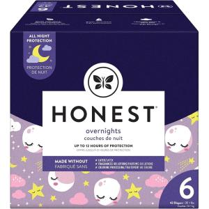imageThe Honest Company Clean Conscious Overnight Diapers  PlantBased Sustainable  Starry Night  Club Box Size 5 27 lbs 44 CountSize 6 42 Count