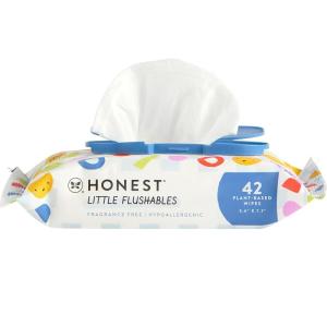 imageThe Honest Company PlantBased Toddler Flushable Wipes  Designed for Potty Training  99 Water Hypoallergenic EWG Verified Safe to Flush  Fragrance Free 126 CountUnscented