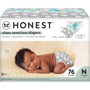 imageThe Honest Company Clean Conscious Diapers  PlantBased Sustainable  Above It All  Pandas  Club Box Size Newborn 76 Count