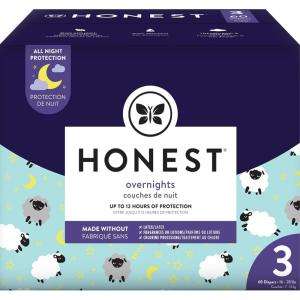 imageThe Honest Company Clean Conscious Overnight Diapers  PlantBased Sustainable  Sleepy Sheep  Club Box Size 6 35 lbs 42 CountSize 3