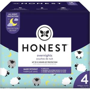 imageThe Honest Company Clean Conscious Overnight Diapers  PlantBased Sustainable  Sleepy Sheep  Club Box Size 6 35 lbs 42 CountSize 4