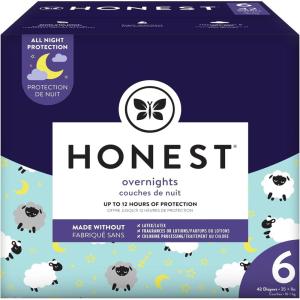 imageThe Honest Company Clean Conscious Overnight Diapers  PlantBased Sustainable  Sleepy Sheep  Club Box Size 6 35 lbs 42 CountSize 6