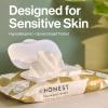 imageThe Honest Company Flushable Wipes for Sensitive Skin  Fragrance Free Hypoallergenic 99 Water Safe to Flush  Gilded Wings 126 Count
