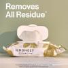 imageThe Honest Company Flushable Wipes for Sensitive Skin  Fragrance Free Hypoallergenic 99 Water Safe to Flush  Gilded Wings 126 Count