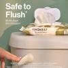 imageThe Honest Company Flushable Wipes for Sensitive Skin  Fragrance Free Hypoallergenic 99 Water Safe to Flush  Gilded Wings 42 Count