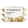 imageThe Honest Company Flushable Wipes for Sensitive Skin  Fragrance Free Hypoallergenic 99 Water Safe to Flush  Gilded Wings 126 Count