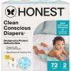 imageThe Honest Company Clean Conscious Diapers for Delicate Skin  Up to 100 Leakproof  Hypoallergenic Fragrance Free  Summer 25 Limited Edition Prints  Club Box Size 4 2237 lbs 54 CountSize 2 72 Count