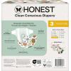 imageThe Honest Company Clean Conscious Diapers for Delicate Skin  Up to 100 Leakproof  Hypoallergenic Fragrance Free  Fall 25 Limited Edition Prints  Club Box Size 3 1628 lbs 62 Count