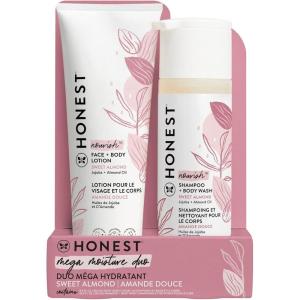 imageThe Honest Company 2in1 Cleansing Shampoo  Body Wash and Face  Body Lotion Bundle  Disney Design  Gentle for Baby  Dermatologist Tested  Sensitive Fragrance Free 185 fl ozSweet Almond Nourish