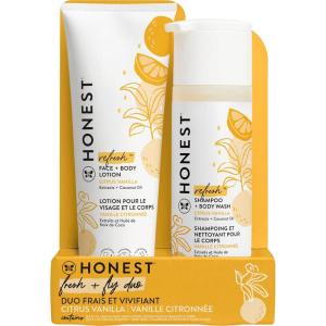 imageThe Honest Company 2in1 Cleansing Shampoo  Body Wash and Face  Body Lotion Bundle  Disney Design  Gentle for Baby  Dermatologist Tested  Sensitive Fragrance Free 185 fl ozCitrus Vanilla Refresh