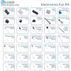 imageELEGOO Electronic Fun Kit Bundle with Breadboard Cable Resistor Capacitor LED Potentiometer total 235 Items for Arduino