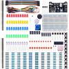 imageELEGOO Electronic Fun Kit Bundle with Breadboard Cable Resistor Capacitor LED Potentiometer total 235 Items for Arduino